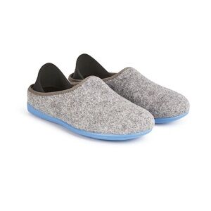 Mahabis Classic Wool-Lined Gray Felt Slipper Clog. Size EU 37. US 6.5/7.